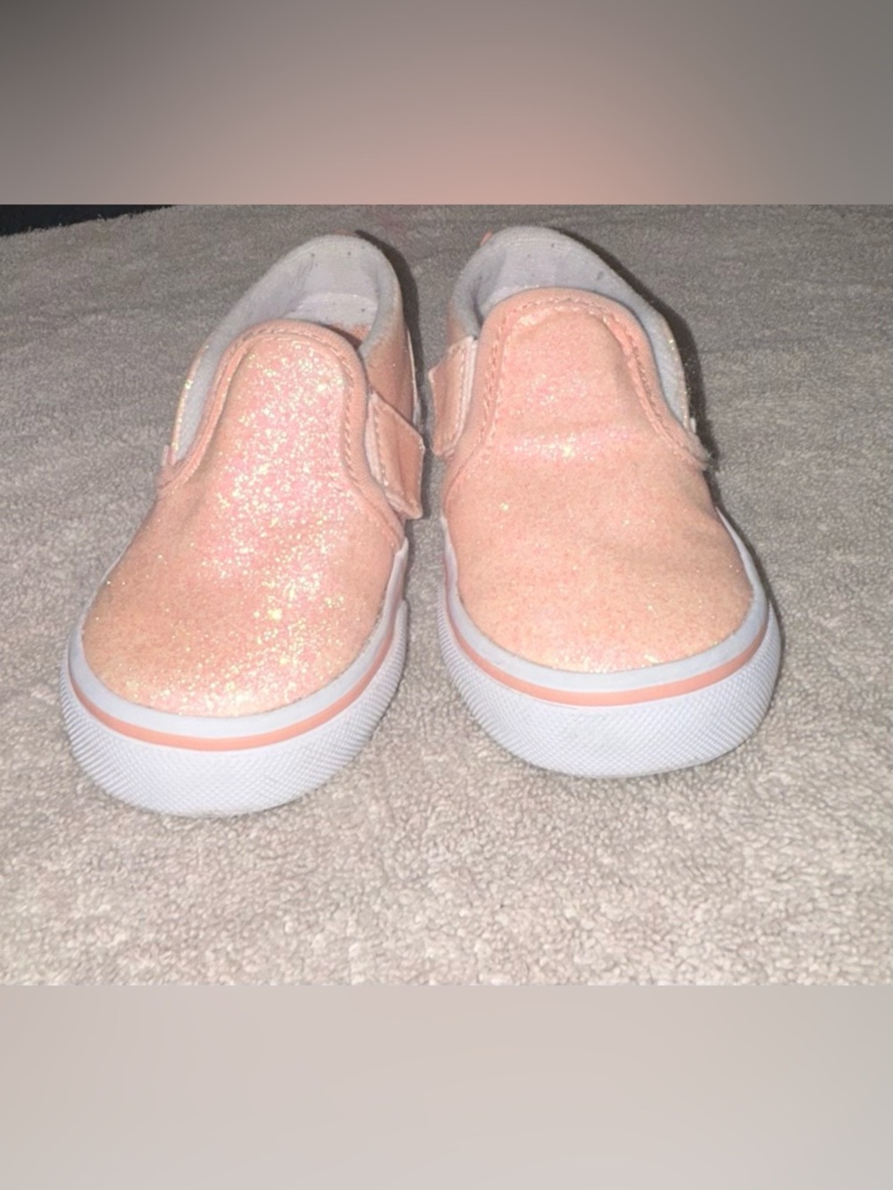 Vans Girls' Sparkle Slip-On Kids Shoes - Pink